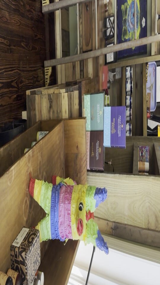 Healthy Habits Apothecary shelves and whimsical shop details